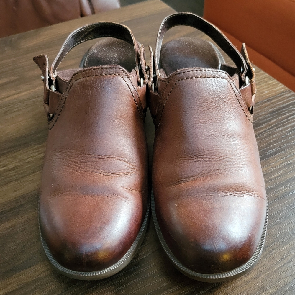 Teva Foxy Slingback Leather Clog Mules Slip-on Women's Size 9.5 Comfort Boho - Picture 2 of 8